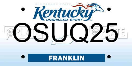 OSUQ25 Kentucky License Plate