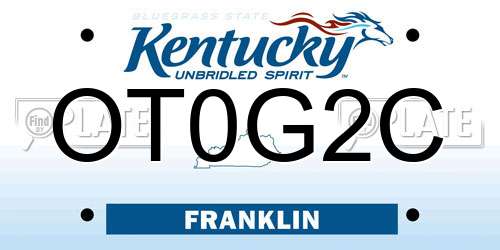 OT0G2C Kentucky License Plate