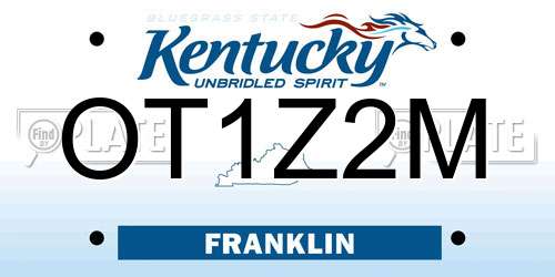 OT1Z2M Kentucky License Plate