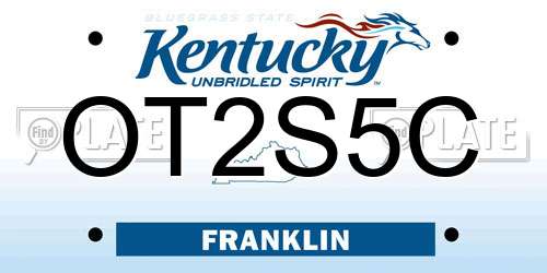 OT2S5C Kentucky License Plate