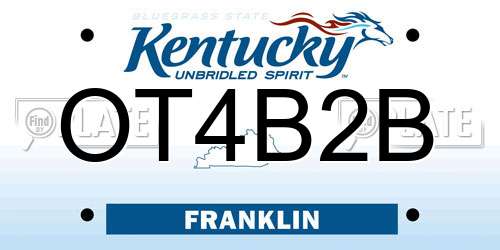 OT4B2B Kentucky License Plate