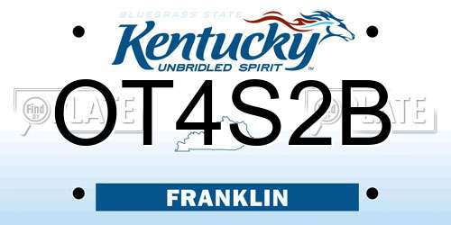 OT4S2B Kentucky License Plate