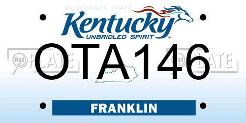 OTA146 Kentucky License Plate