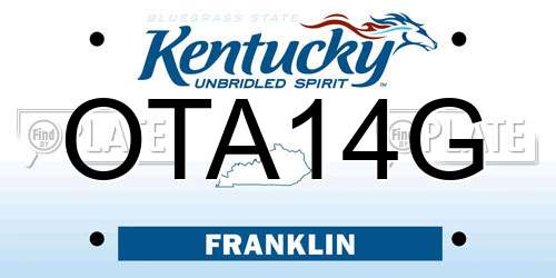 OTA14G Kentucky License Plate