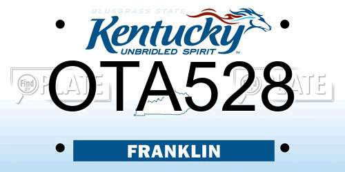 OTA528 Kentucky License Plate