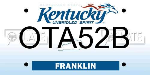 OTA52B Kentucky License Plate