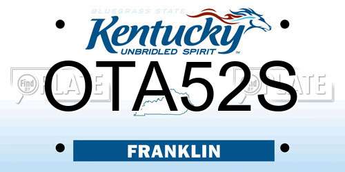 OTA52S Kentucky License Plate