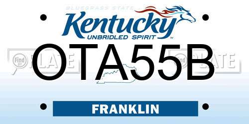 OTA55B Kentucky License Plate
