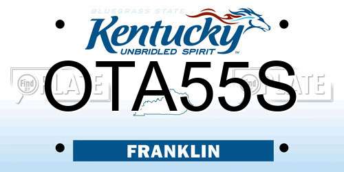OTA55S Kentucky License Plate