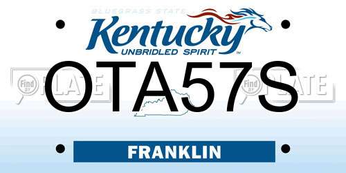 OTA57S Kentucky License Plate
