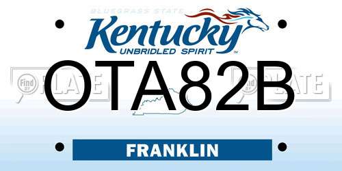 OTA82B Kentucky License Plate