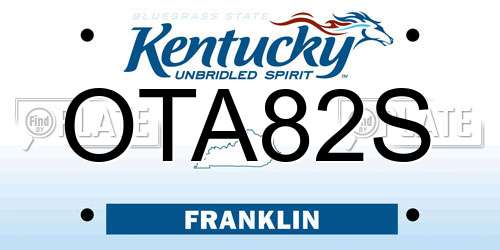 OTA82S Kentucky License Plate