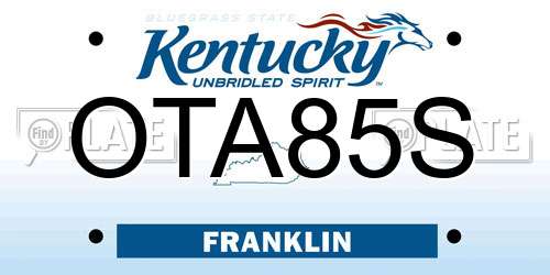 OTA85S Kentucky License Plate