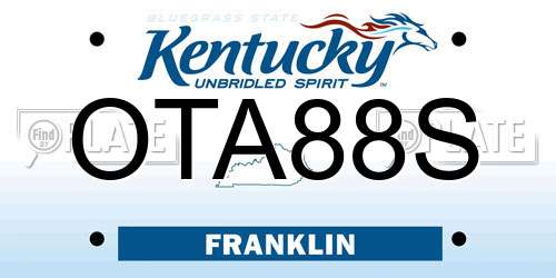 OTA88S Kentucky License Plate