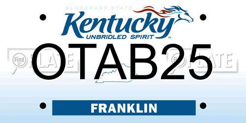 OTAB25 Kentucky License Plate