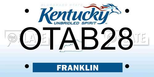 OTAB28 Kentucky License Plate