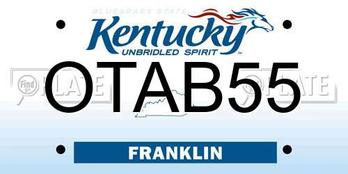 OTAB55 Kentucky License Plate