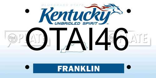OTAI46 Kentucky License Plate