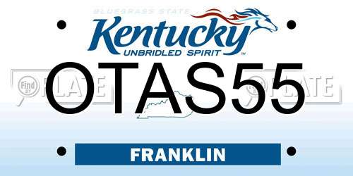 OTAS55 Kentucky License Plate