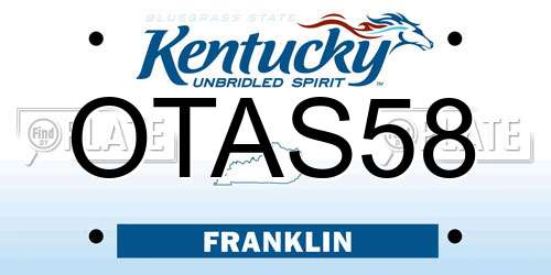 OTAS58 Kentucky License Plate