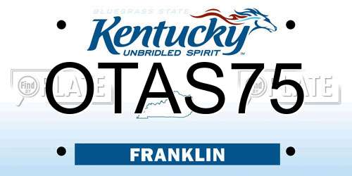 OTAS75 Kentucky License Plate