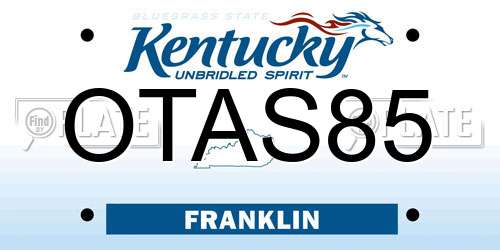 OTAS85 Kentucky License Plate