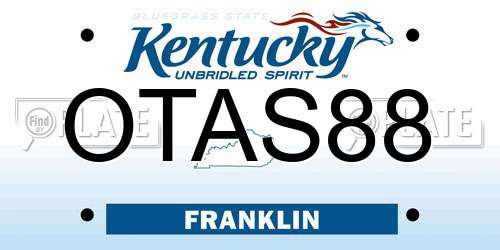 OTAS88 Kentucky License Plate