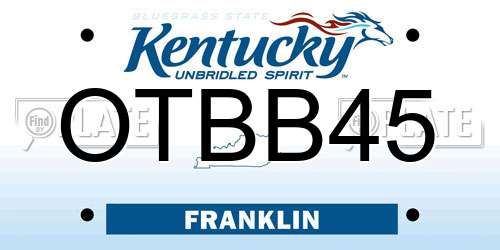 OTBB45 Kentucky License Plate