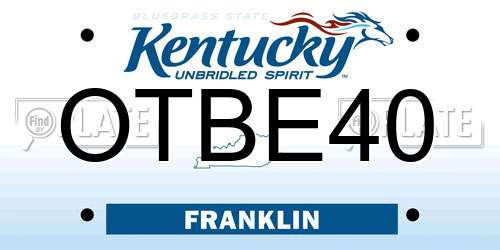 OTBE40 Kentucky License Plate