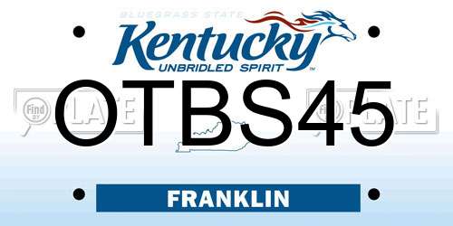 OTBS45 Kentucky License Plate