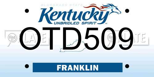 OTD509 Kentucky License Plate