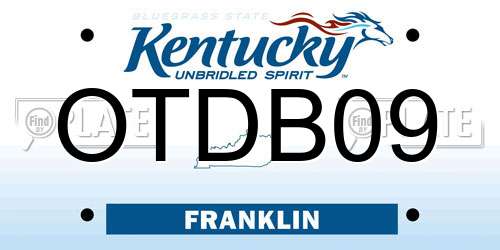 OTDB09 Kentucky License Plate