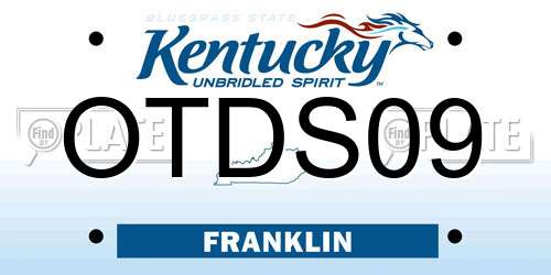 OTDS09 Kentucky License Plate