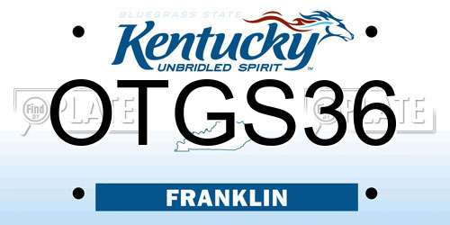 OTGS36 Kentucky License Plate