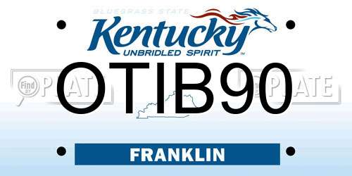 OTIB90 Kentucky License Plate