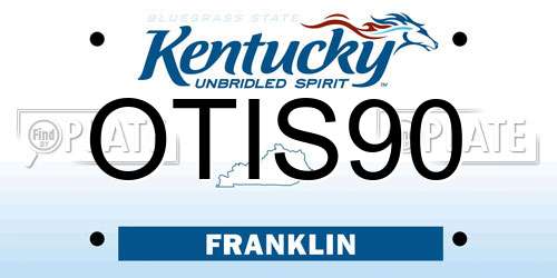 OTIS90 Kentucky License Plate