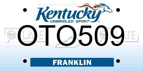 OTO509 Kentucky License Plate