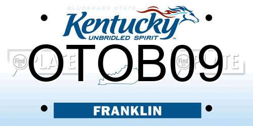 OTOB09 Kentucky License Plate