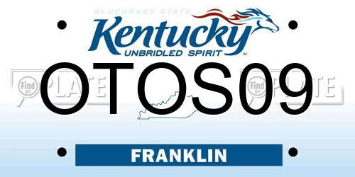 OTOS09 Kentucky License Plate