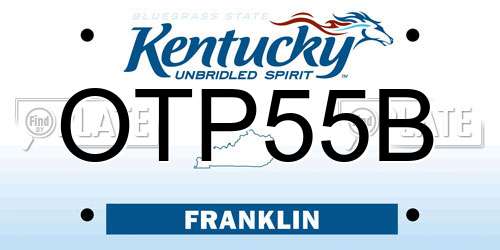 OTP55B Kentucky License Plate