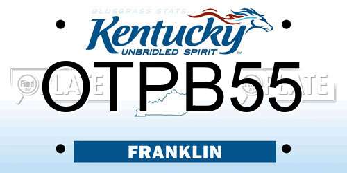 OTPB55 Kentucky License Plate