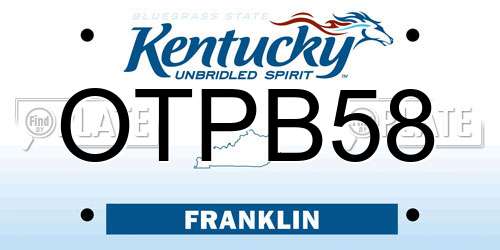 OTPB58 Kentucky License Plate