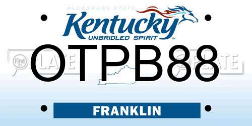 OTPB88 Kentucky License Plate