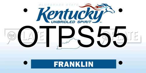 OTPS55 Kentucky License Plate