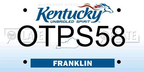 OTPS58 Kentucky License Plate