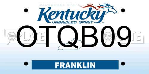OTQB09 Kentucky License Plate