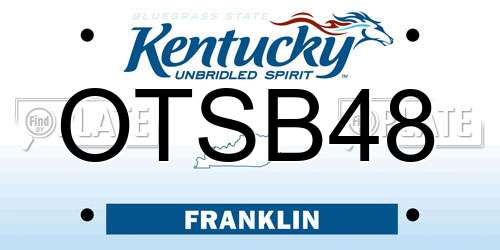 OTSB48 Kentucky License Plate