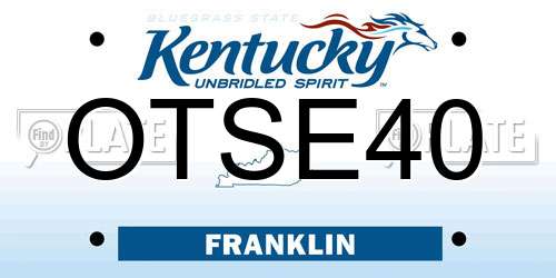 OTSE40 Kentucky License Plate