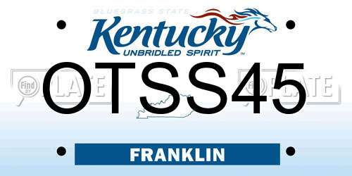 OTSS45 Kentucky License Plate