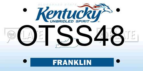 OTSS48 Kentucky License Plate